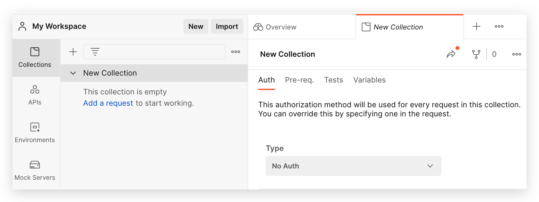 Creating a collection in Postman