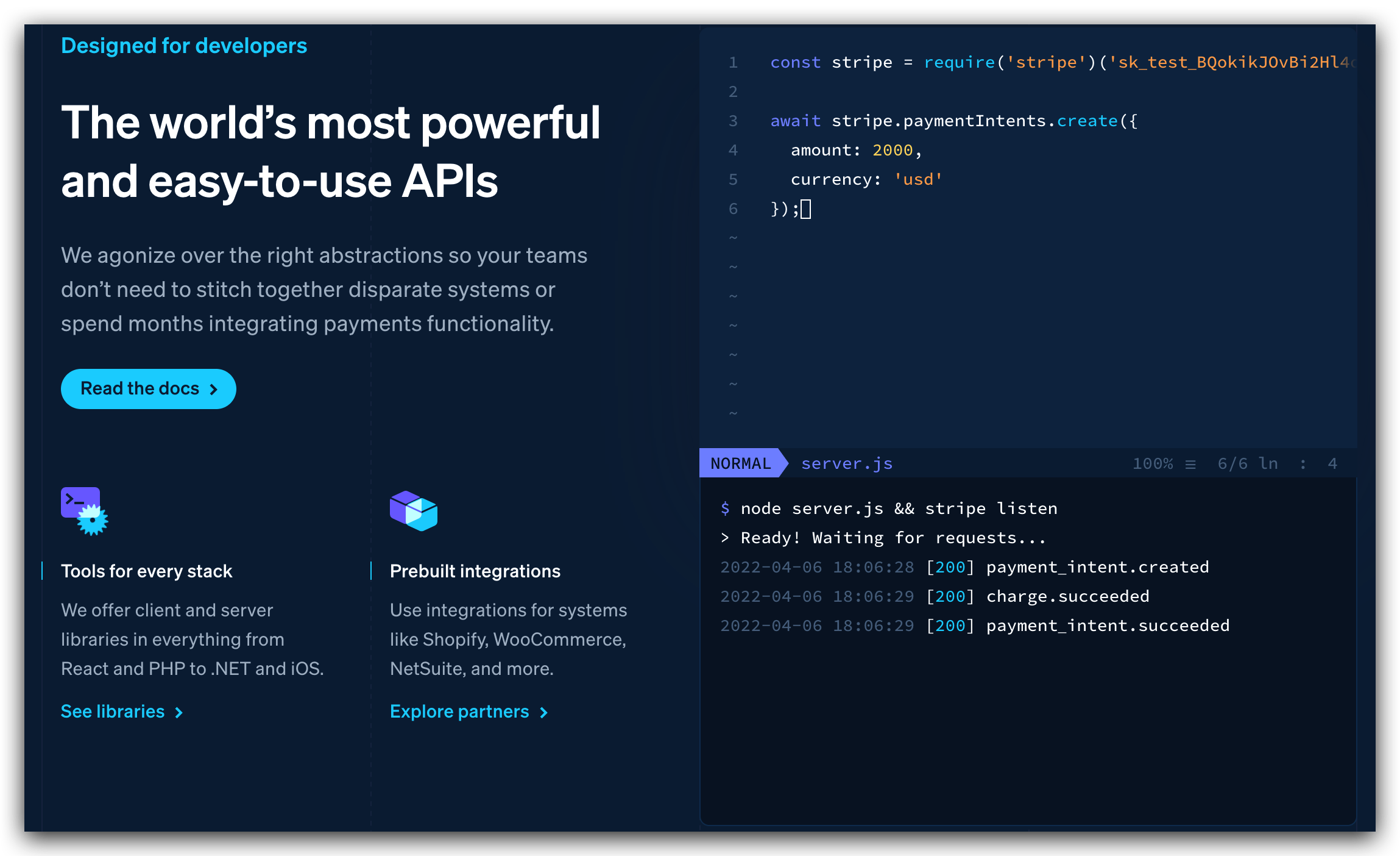 Stripe HTTP API