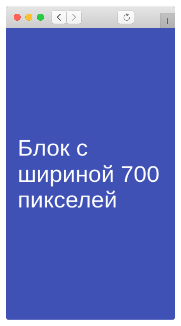 Viewport 700 пикселей