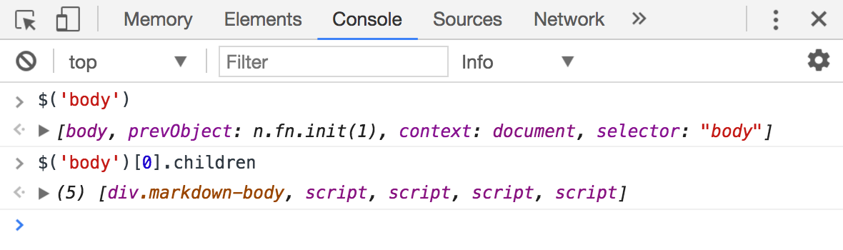 devtools element search