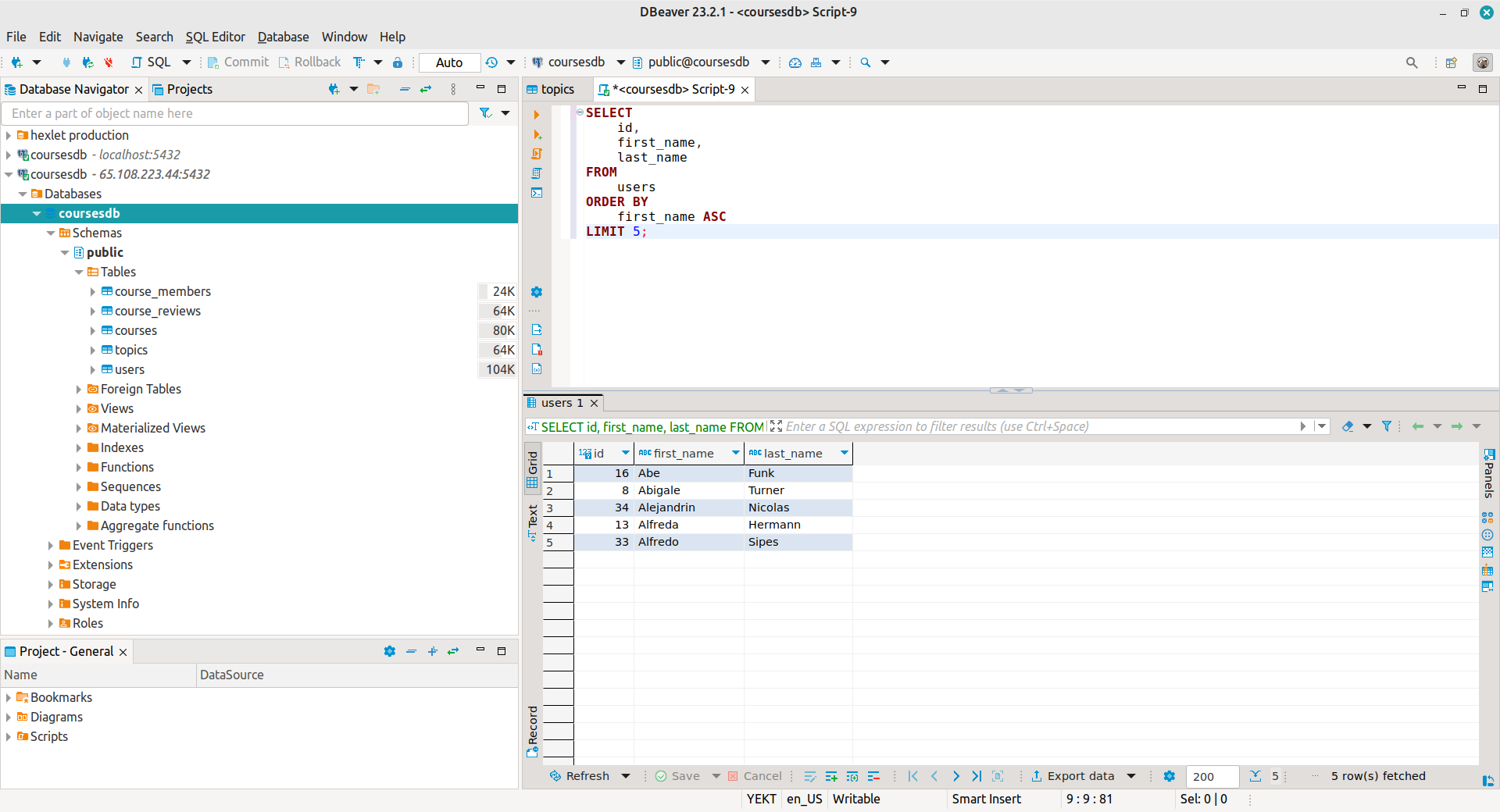 Подключение к БД с помощью psql | Основы SQL