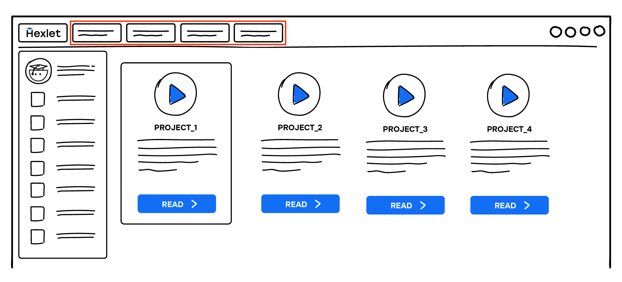 Website menu